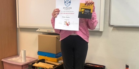 Adela Mucha -Laureatka VII Wojewódzkiego Konkursu „List do Nauczyciela”