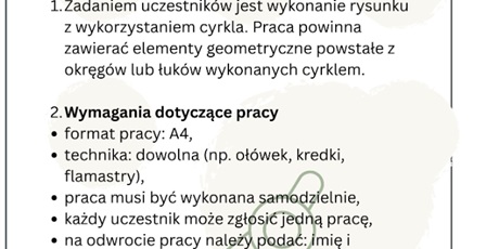 Cyrklem malowane - konkurs