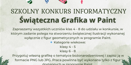 Świąteczna Grafika w Paint - konkurs