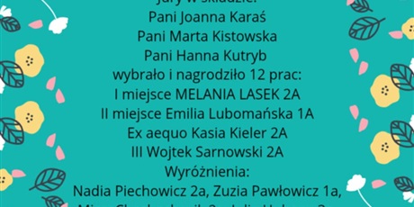 Wyniki konkursu literackiego dla klas I-III