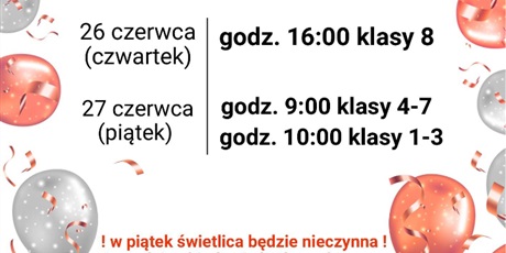 Zakończenie roku szkolnego