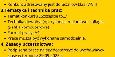 Powiększ grafikę: Konkurs plastyczny pt. "Szczęście to..."